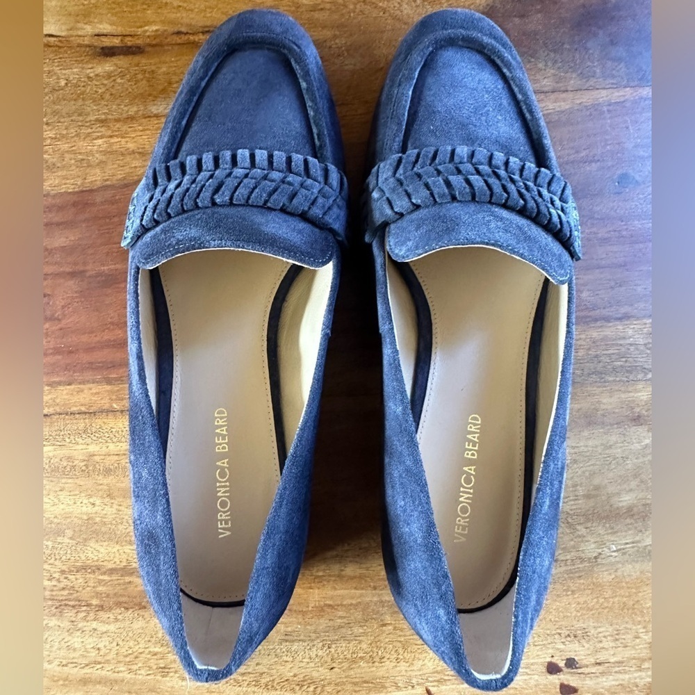 Veronica Beard “Arlie Suede Loafer” Eclipse Blue Size 7 EUC! - Picture 4 of 10